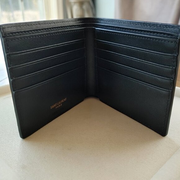 Saint Laurent Crocodile-Embossed Leather Bi-fold Wallet (New) - Picture 9 of 12
